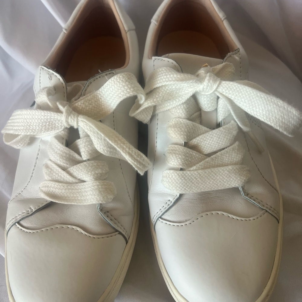 Kate Spade White Minimalist Sneakers